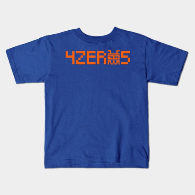 KODEFACE 4ZERO5 DOWNTOWN ORANGE INK DESIGN Kids T-Shirt by KODEFACE